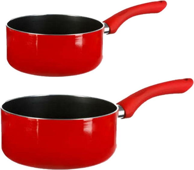 5Five - Stielkasserollen - Induktion - Set 2x - Ø 18 und 20 cm - Rot