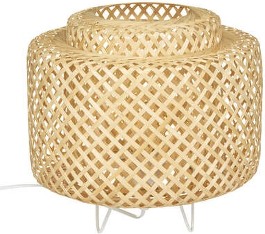 lampe de table en bambou éclairage d'ambiance style bohème