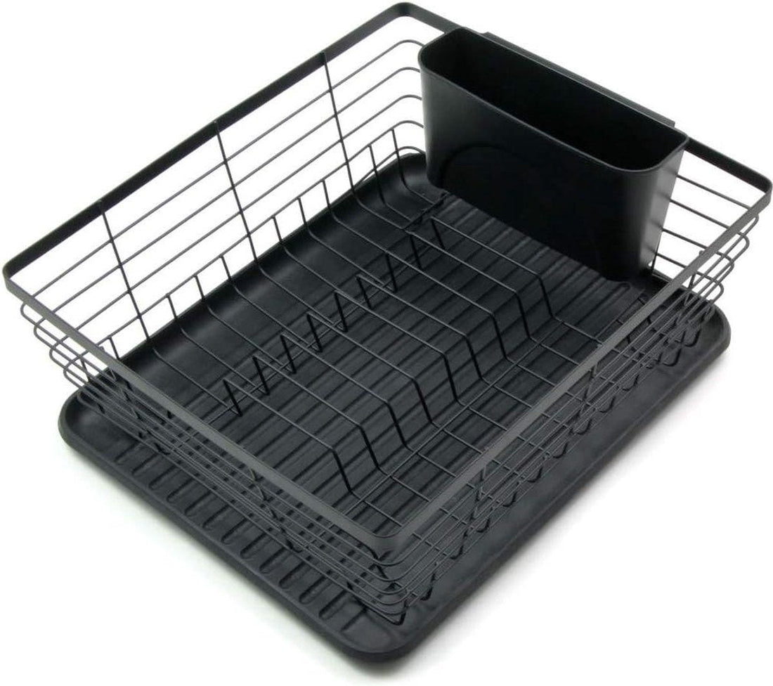 Kinghoff KH-1355 afdruiprek met lekbak en bestekhouder, 36 x 30 cm