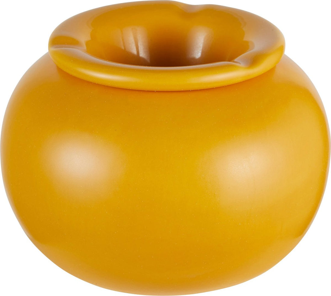 Cendrier en céramique Atmosphera - Ø16xH11 cm - Ocre