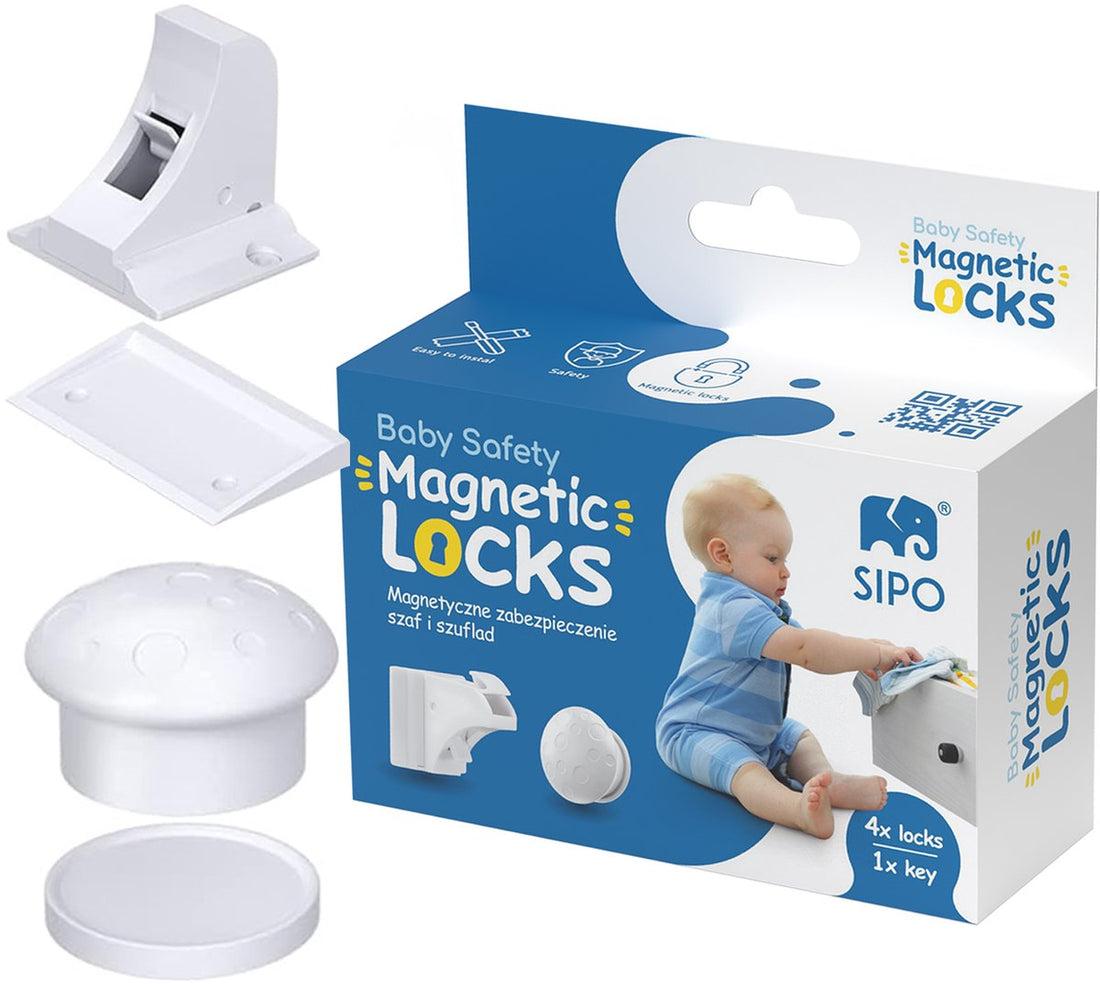 SIPO magnetische kindersloten – kastbeveiliging en ladebeveiliging, set van 4