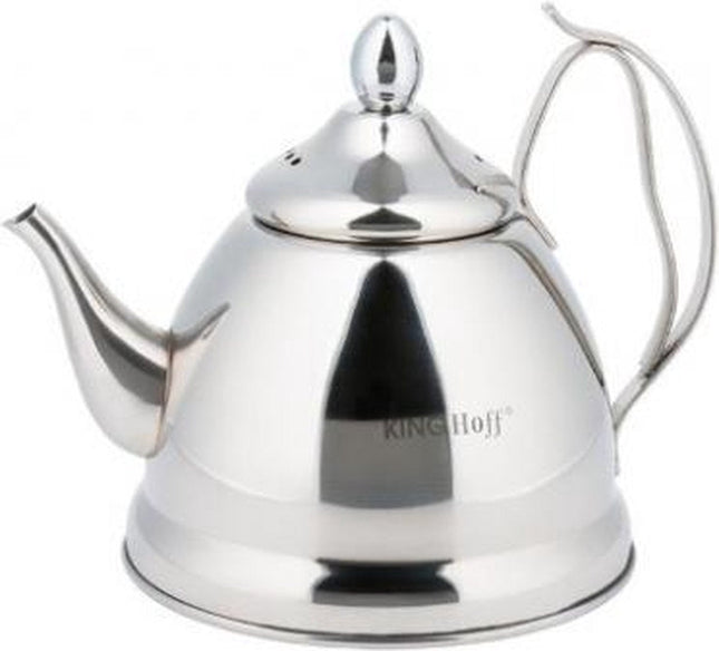 Kinghoff 3761 - Nostalgic teapot - 1 liter - Stainless steel