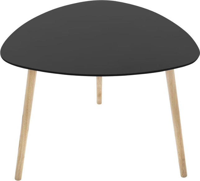 Salontafel zwart / hout. 60 x 60 x 45 cm