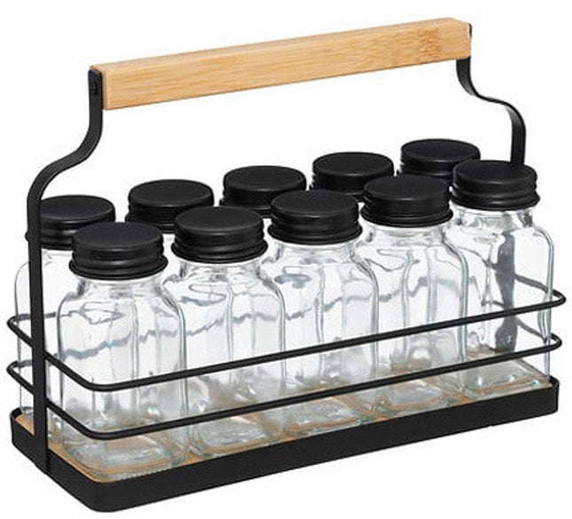 5Five Spice Rack - 10 spice jars - 21 x 16 cm - metal - spice jars - kitchen