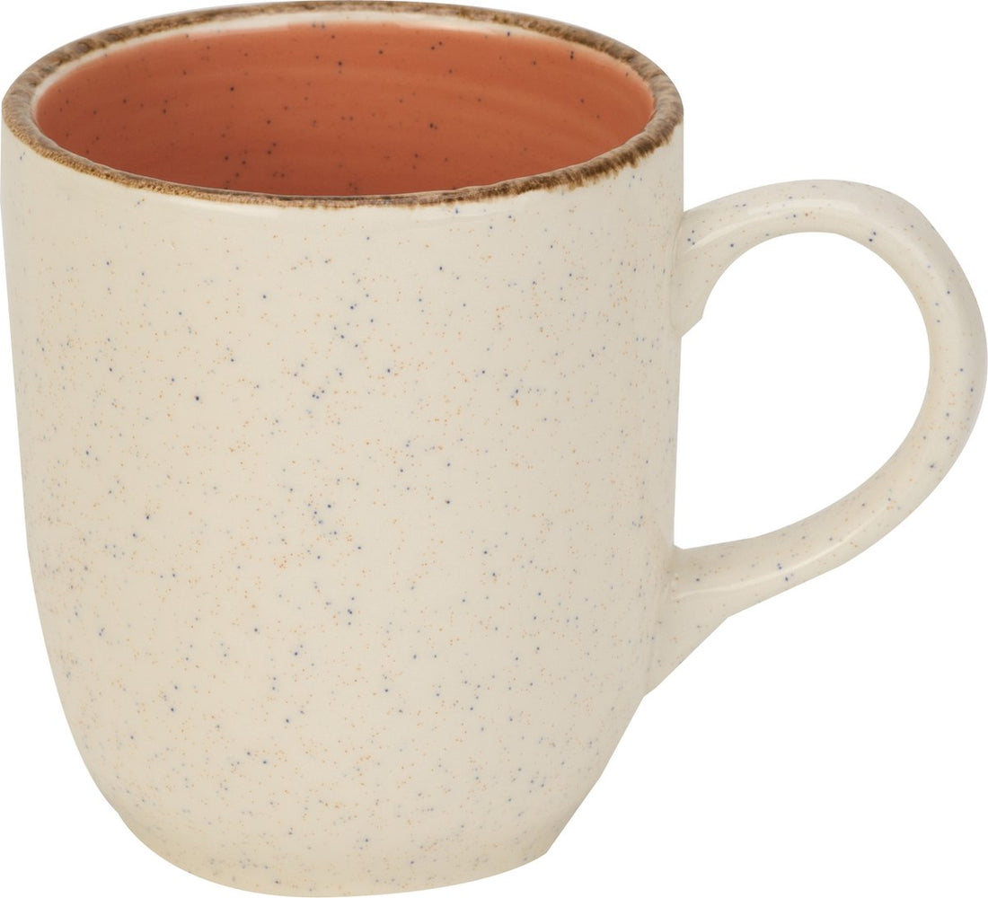 Cosy&Trendy, GRANITE TERRACOTTA MUG D8.5XH10CM 36CL, set of 6 mugs