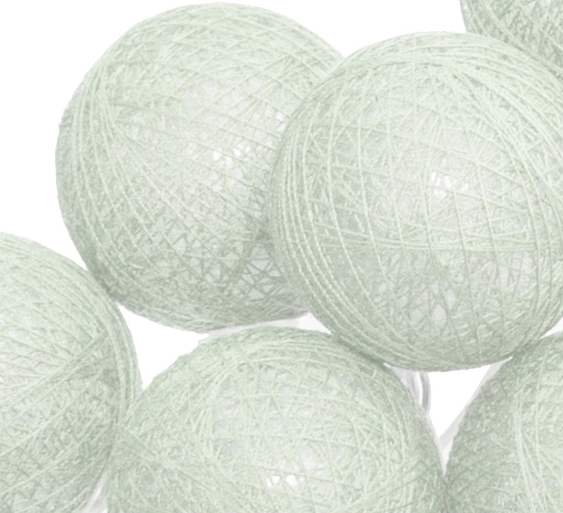 Guirlande lumineuse Atmosphera - 10 boules lumineuses - vert clair - 165 cm - piles