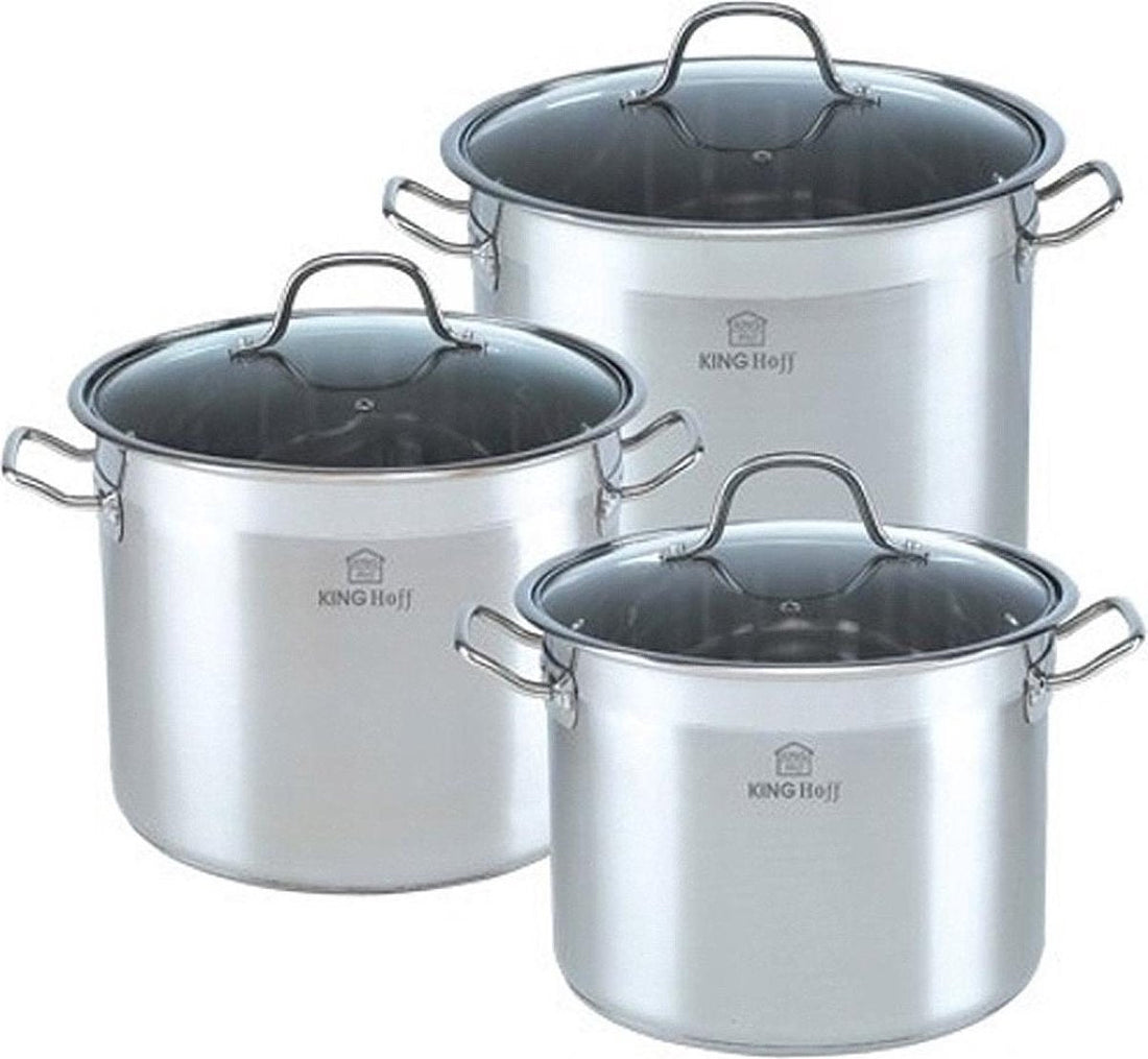 Kinghoff 4313 cookware set - stainless steel - all heat sources