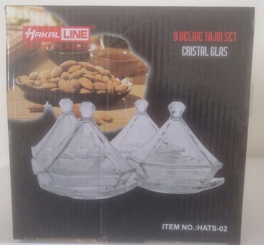 Ensemble tajine en verre 9 pièces. AtlasMed.