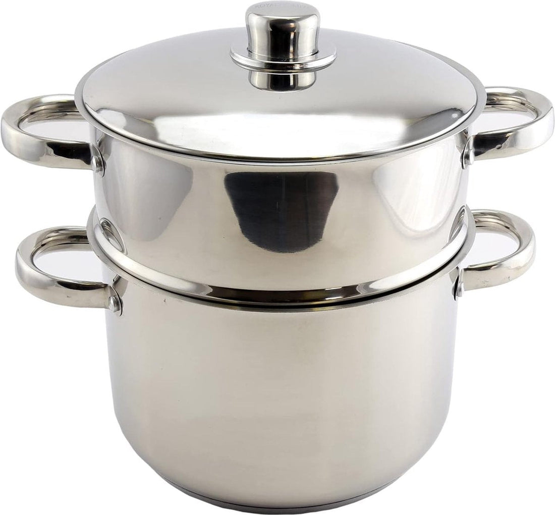 Royalty Line® C12L Cuit-vapeur induction - 12 Litres / Ø 26 cm - Faitout pour toutes sources de chaleur - Couvercle en inox avec panier à couscous