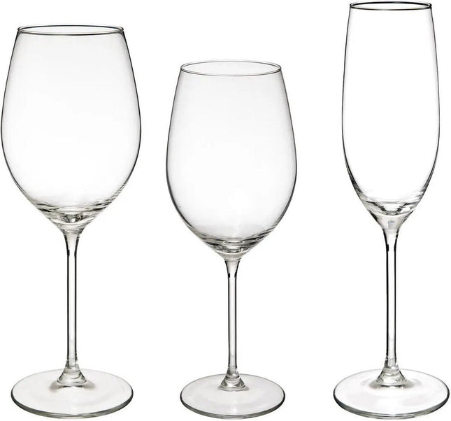 Set of 18x wine glasses and champagne glasses Lina 210 / 410 / 540 ml made of glass - Wine glasses - Champagne glasses