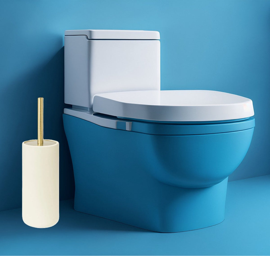 5Five Savona Toilet Brush in Holder - Artificial Stone - Ivory - 10 x 35 cm - Toilet Brushes - Modern - Luxury