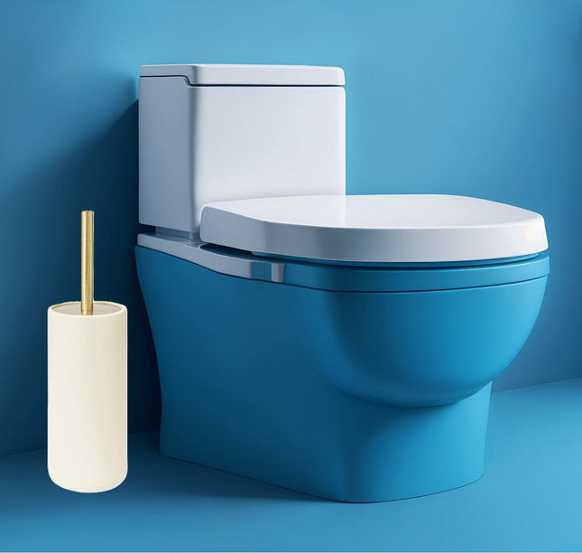 5Five Savona Toilet Brush in Holder - Artificial Stone - Ivory - 10 x 35 cm - Toilet Brushes - Modern - Luxury