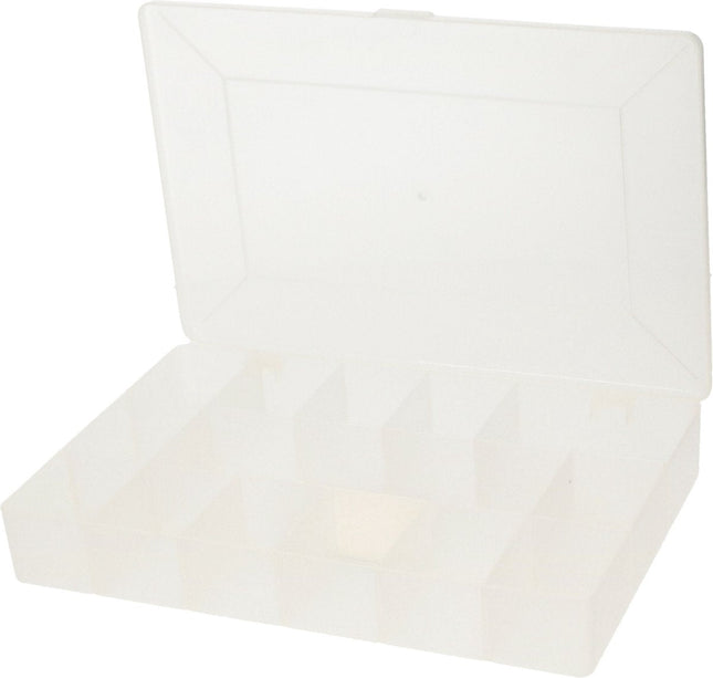 Five Coffret de rangement / boîte de rangement / boîte de tri - 14 compartiments - plastique - transparent - 27 x 18 x 4 cm
