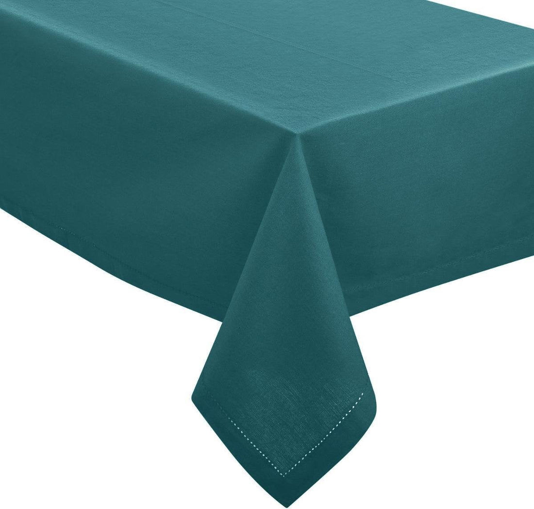 Cotton tablecloth rectangular 240 x 140 cm - petrol blue - Dining table tablecloths