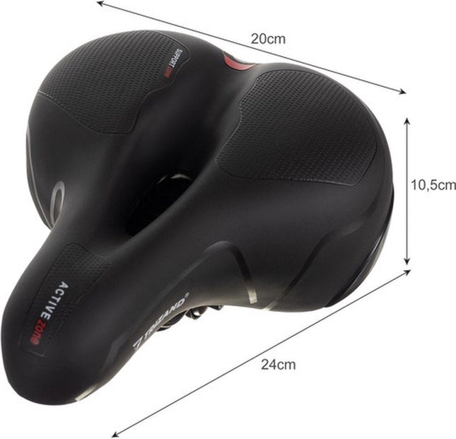 Trizand comfortabel fietszadel – met veren, ventilatie en waterdichte hoes