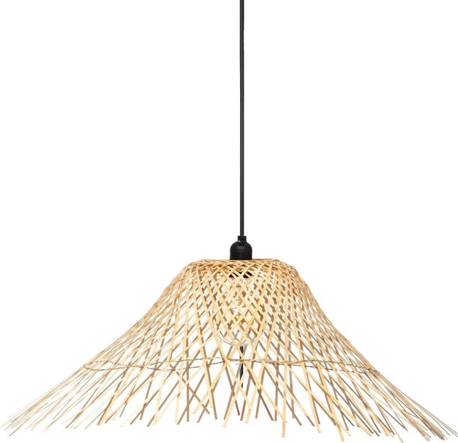 Atmosphera Hanglamp Moxa bamboe - E27, niet inbegrepen - Ø76xH27 cm - Naturel