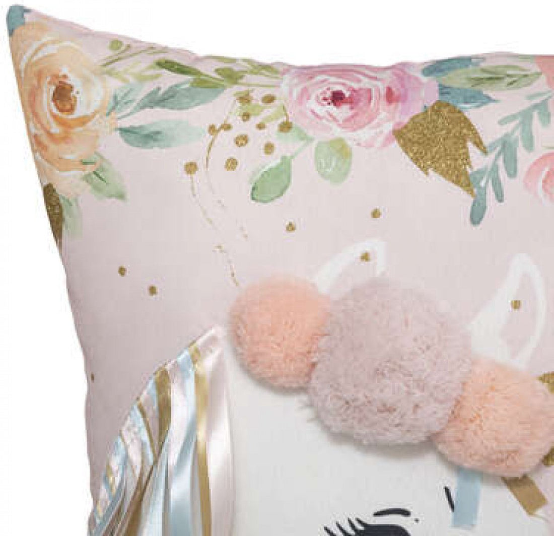 Kissen mit Einhorn-Bändern-Mädchen-rosa-Atmosphera