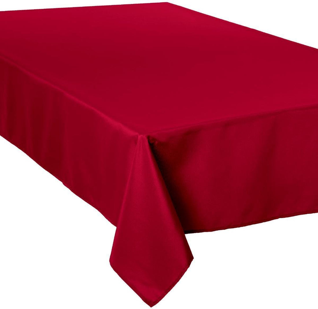 Atmosphera Linen Anti-stain Tablecloth - 150 x 300 cm - Stain Resistant - Red