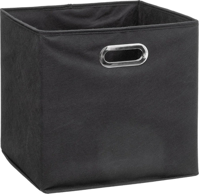 5Five Opbergmand / kastmand - donkergrijs - linnen - 29 liter - 31 x 31 x 31 cm - Opbergbox - Vakkenkast manden