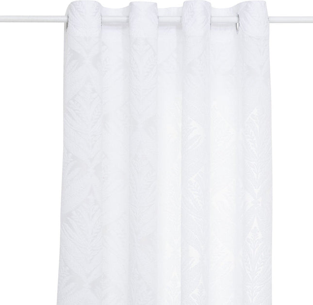 Atmosphera Lazi transparant gordijn wit – vitrage met ogen, 140 x 240 cm