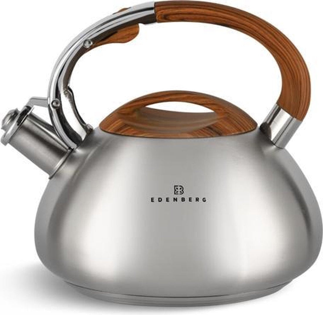 Edënbërg Classic Line - Luxury Stainless Steel Whistling Kettle - 3 litres