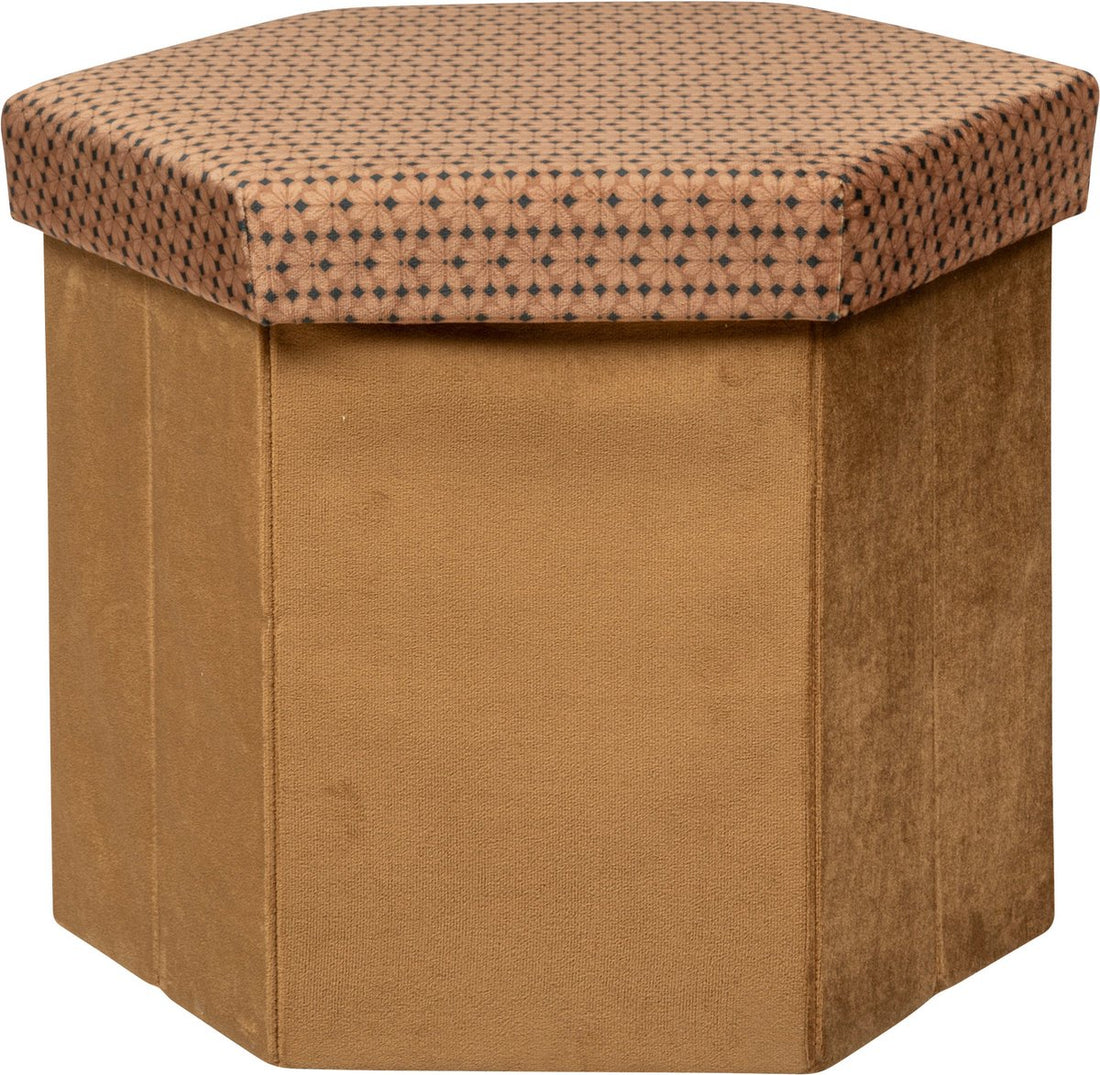 Atmosphera Sitzhocker - Faltbar - Karamellbraun - 40 x 46 cm