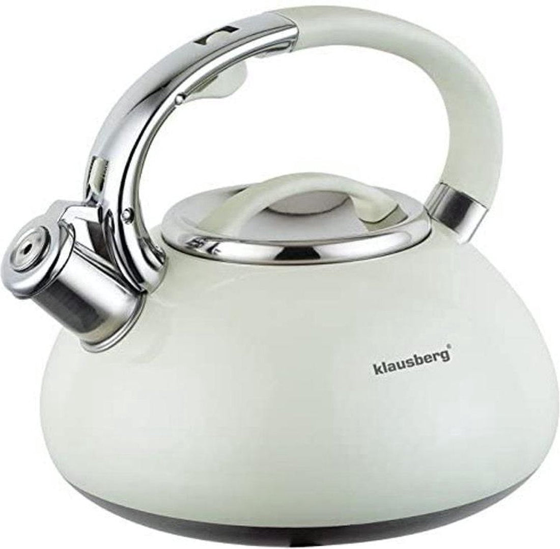 Klausberg KB-7076 whistling kettle - 3L - stainless steel - all heat sources - Beige