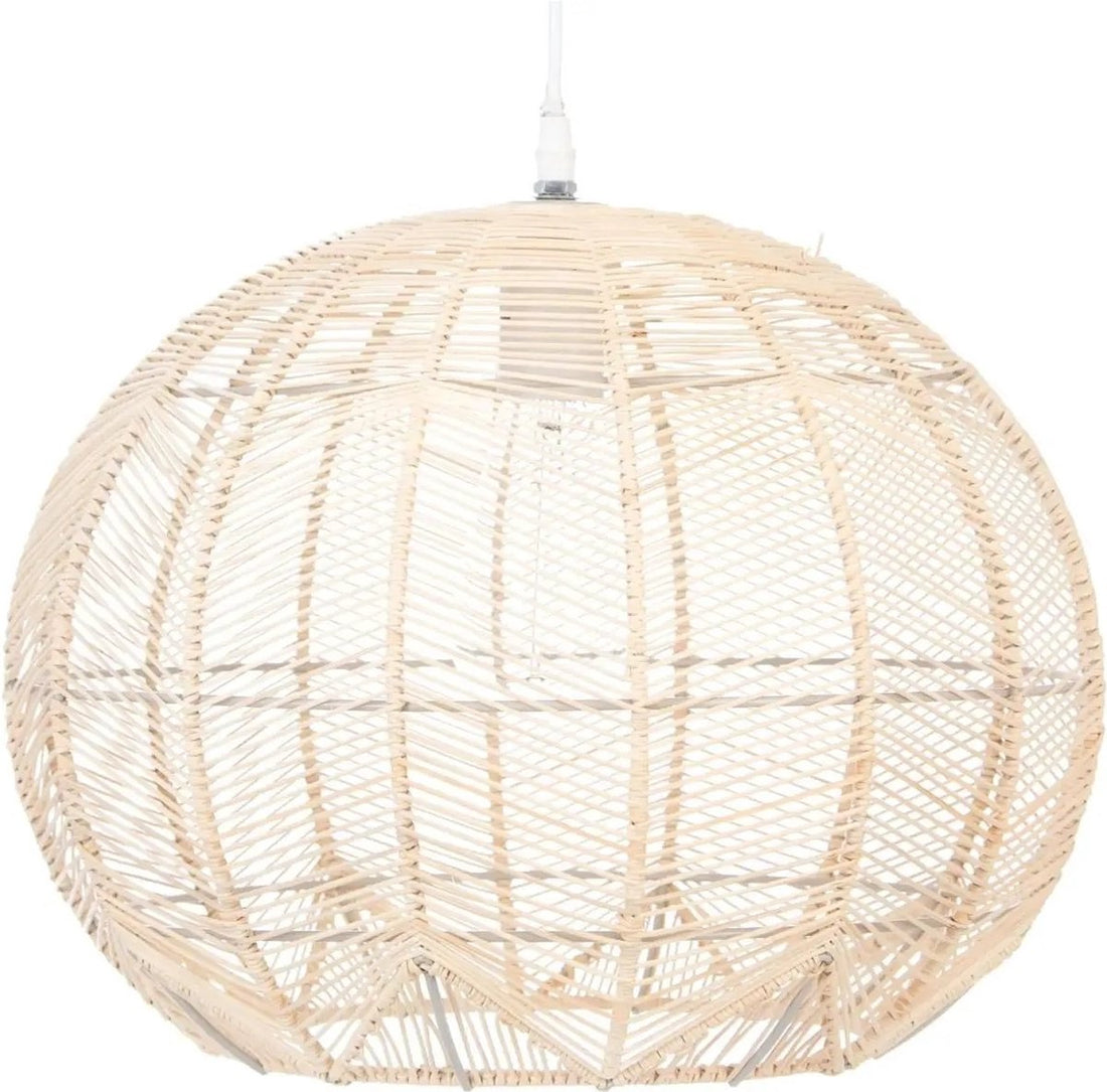 Atmosphera - Round Pendant Lamp - Rattan - Diameter Ø 38 - Beige