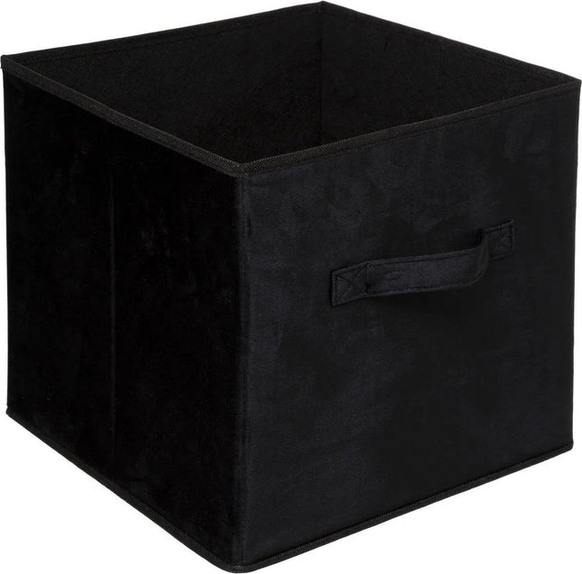 5Five Opbergmand / kastmand - zwart - 29 liter - 31 x 31 x 31 cm - Opbergboxen - Vakkenkast manden - polyester