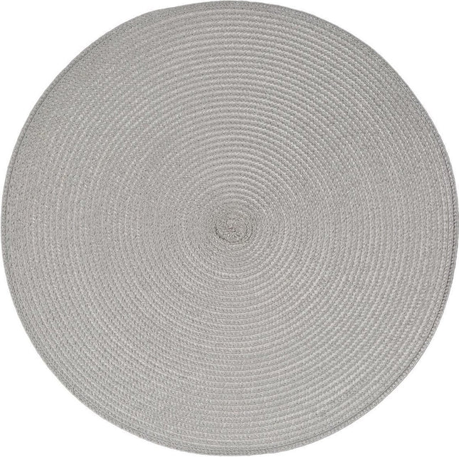 Secret de Gourmet ronde placemat lichtgrijs – gevlochten polypropyleen, Ø 38 cm
