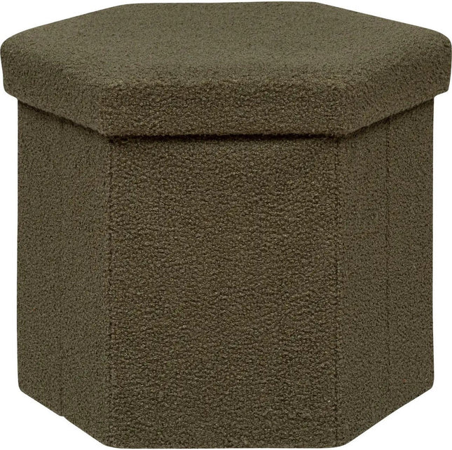 Atmosphera Jako opbergpoef kakigroen – opvouwbaar, 60 liter, Ø 40 x 38 cm