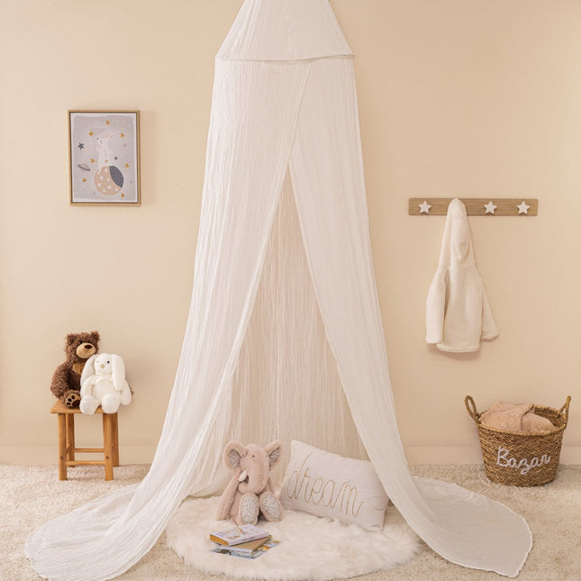 Atmosphera Kids klamboe wit – katoenen bedhemel voor het kinderbed