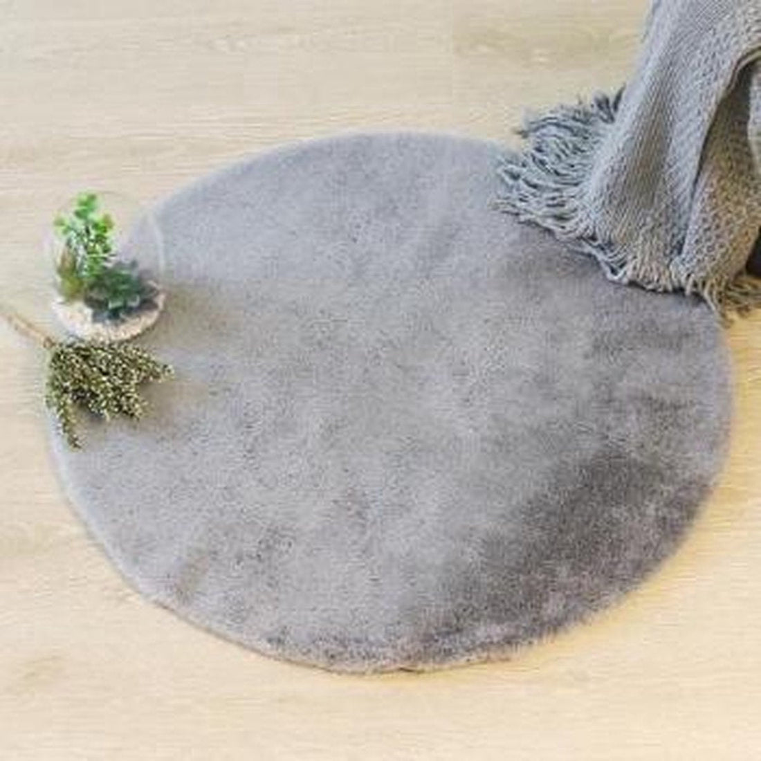 Atmosphera | Rug | Grey | Round | 80 x 80 cm | Extra Soft