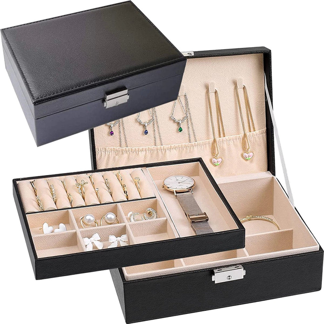Small jewelry box, 23 x 18 x 9 cm, black