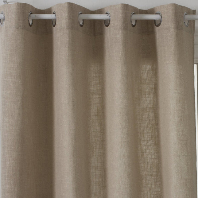 Atmosphera Clem Curtain 140 x 260 cm - Ready-made curtains with hooks and rings - Linen