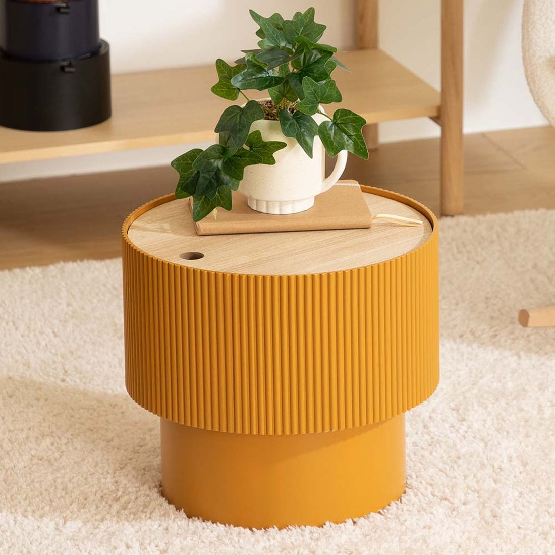 Table d'appoint Ø 38,5 cm Drancy Jaune ocre