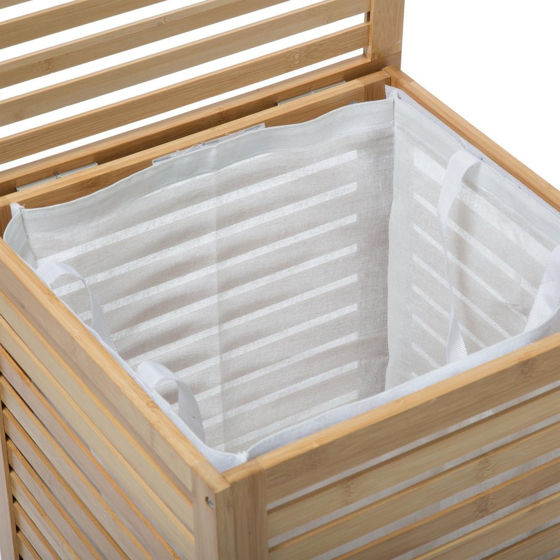 5Five Sicela Panier à linge 65L - Bambou - 40 x 40 x 58 CM