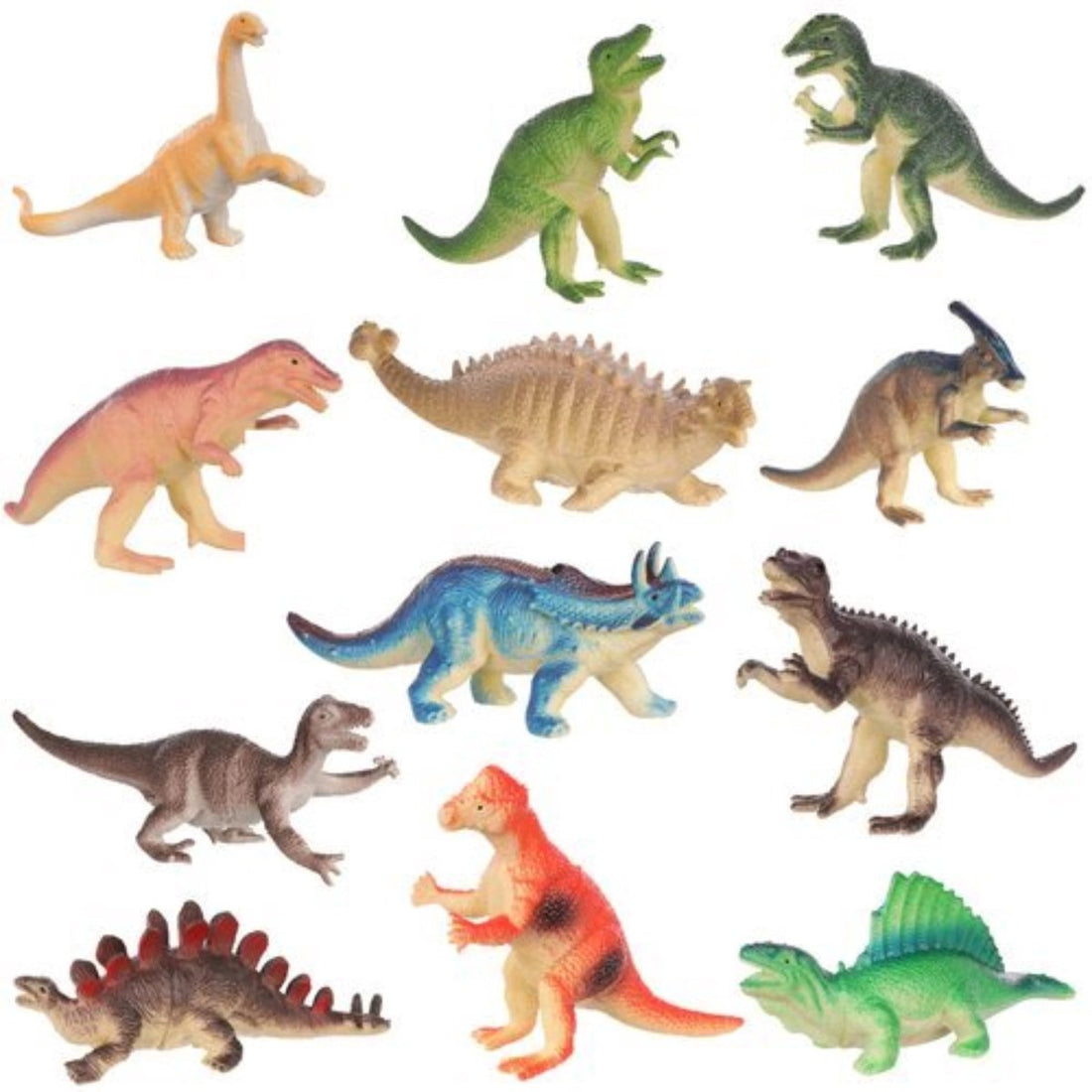 Kruzzel Ensemble de 12 figurines de dinosaures - Découvrez la préhistoire