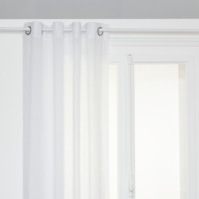 Atmosphera Paxta gordijn wit, transparant – met ringen, 130 x 240 cm – foto 2