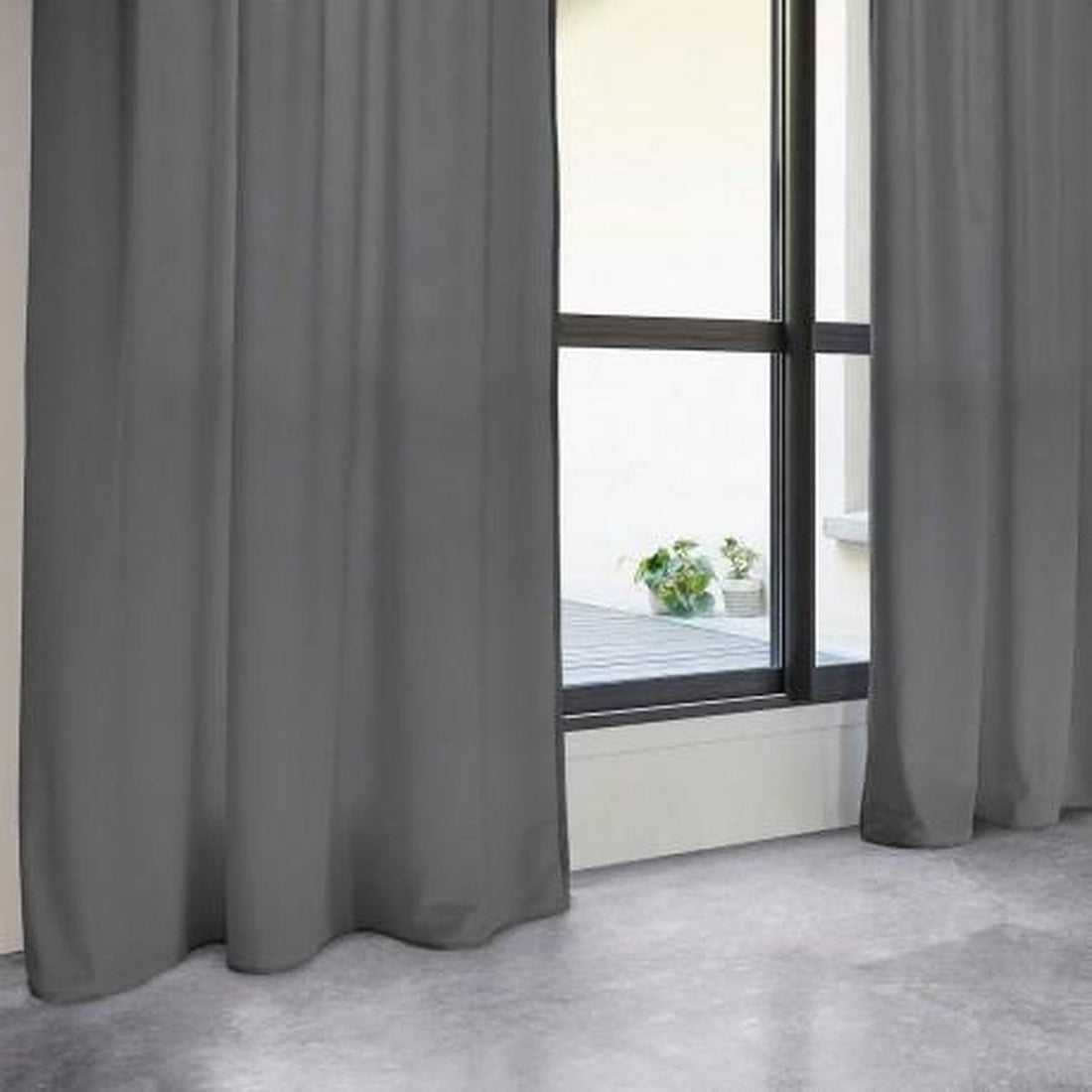 Atmosphera gordijn met ringen – kant-en-klaar, donkergrijs, 140 x 260 cm