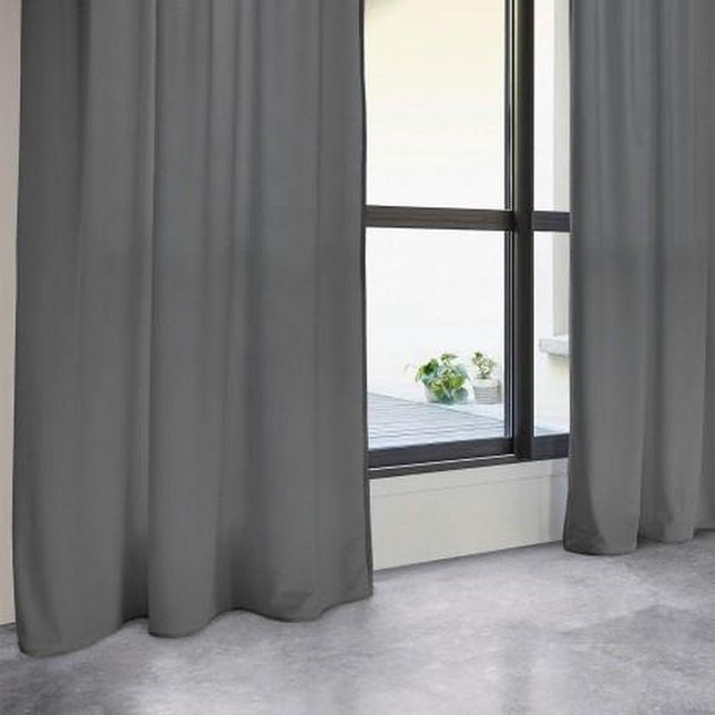 Atmosphera gordijn met ringen – kant-en-klaar, donkergrijs, 140 x 260 cm