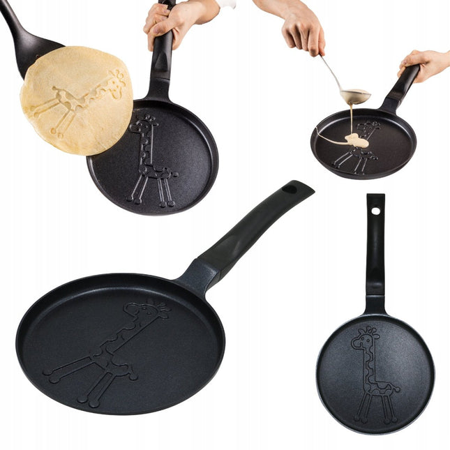 Klausberg KB-7975 pannenkoekenpan met giraf motief – Ø 18 cm, ook inductie