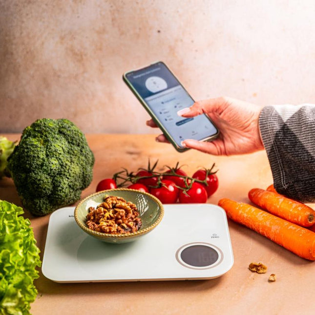 Klausberg KB-7938 slimme keukenweegschaal – Bluetooth en calorie-app, 5 kg