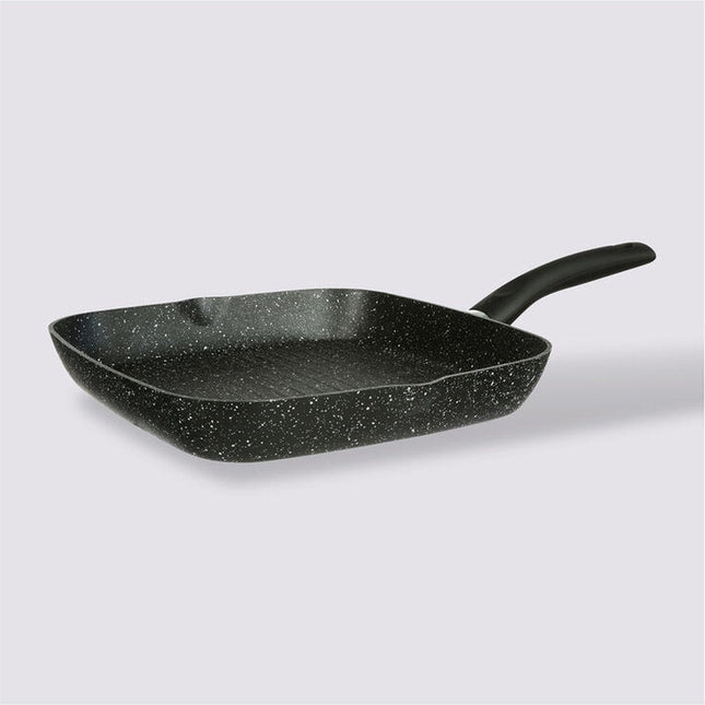 Forged aluminum grill pan 28 x 28 cm black