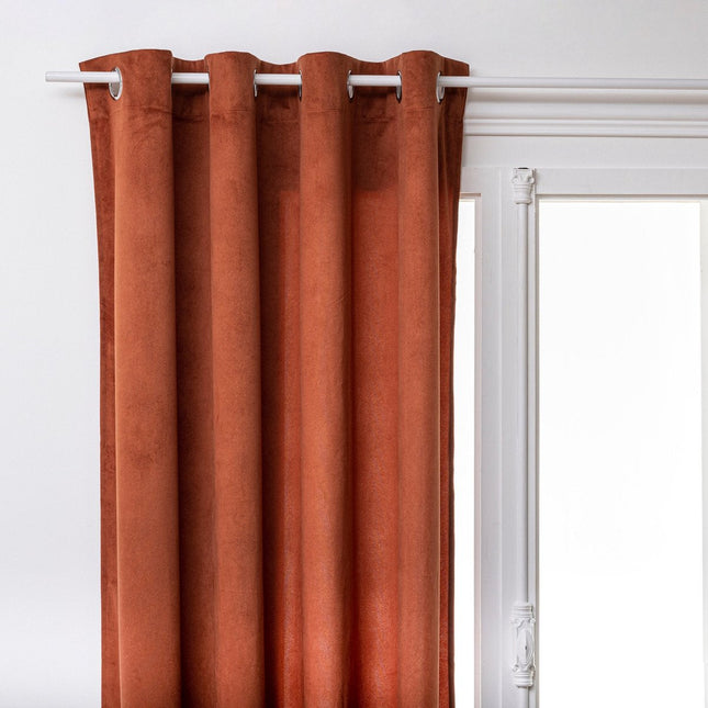 Atmosphera Lilou verduisterend gordijn 140 x 260 cm – terracotta, met ringen