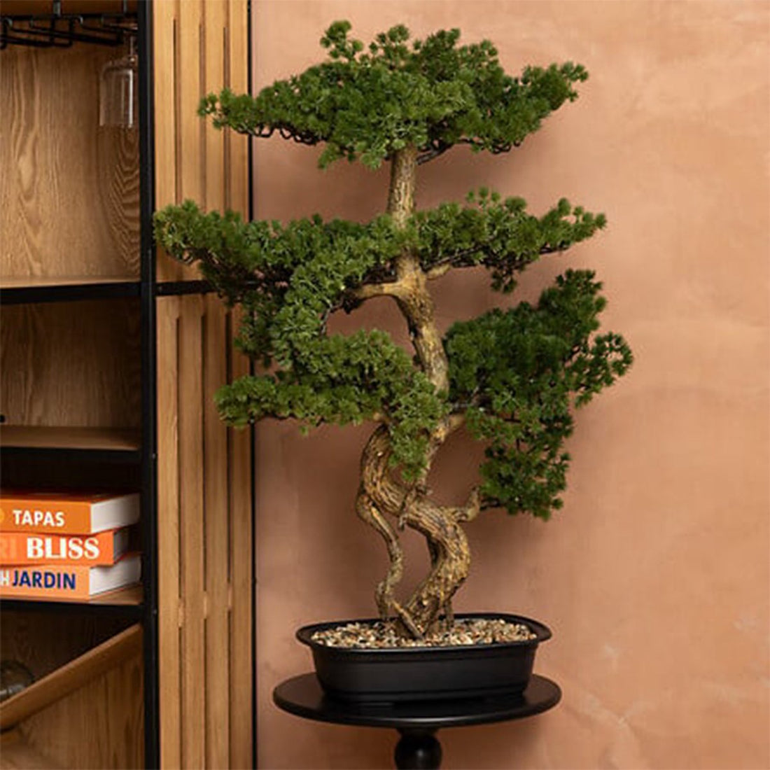 Atmosphera bonsai tree - in ceramic pot - 86 cm - artificial plant - green - fake plants - ornamental plants - Japanese style