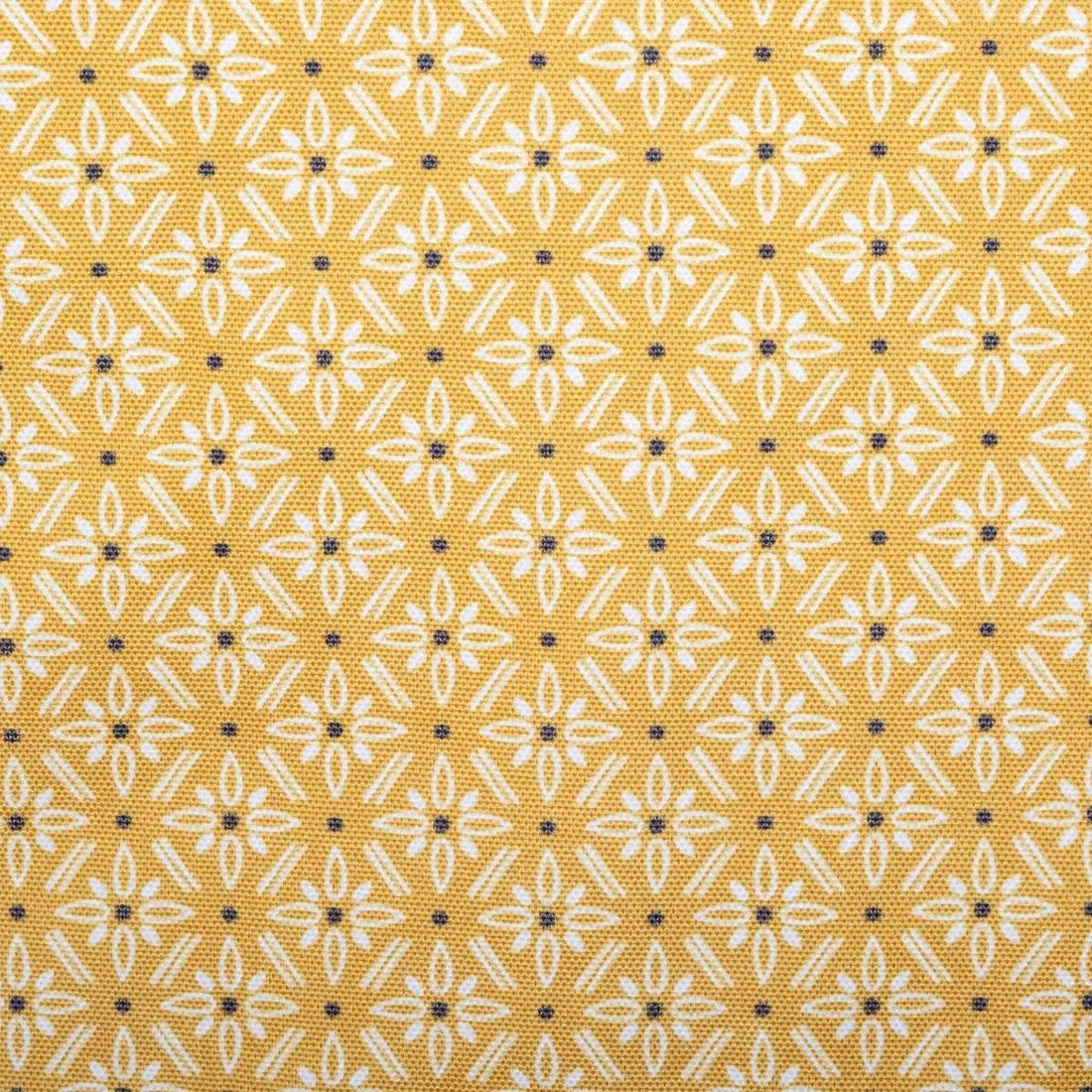 Polyester tafelkleed rechthoekig van Atmosphera – geel met print, 240 x 140 cm – foto 2