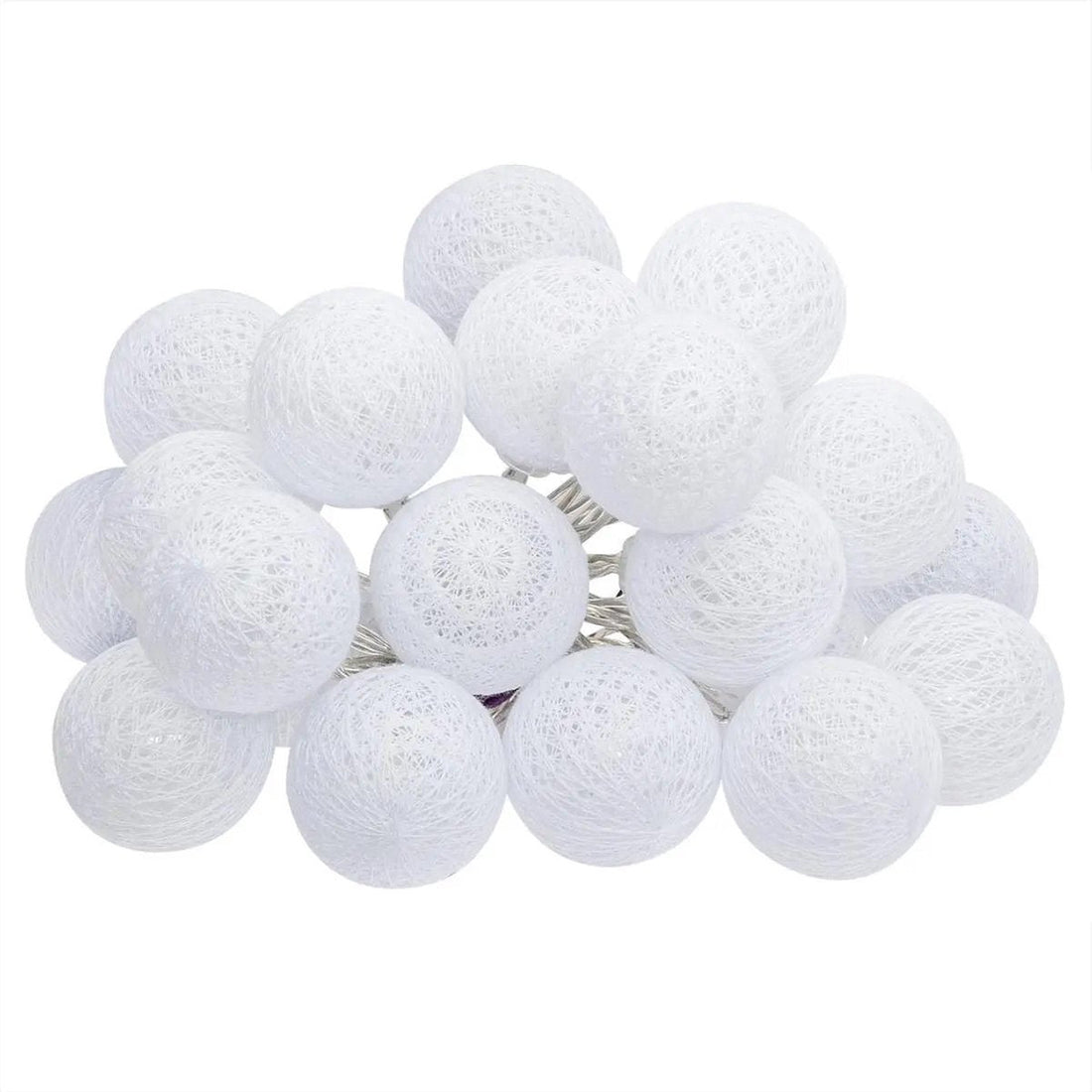 Atmosphera LED lichtslinger met 20 witte bollen – op batterijen, 4 meter