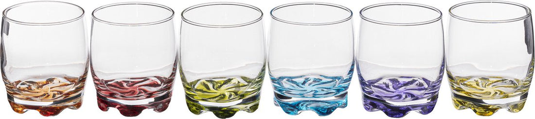 Waterglas gekleurd set van 6 stuks -310ml