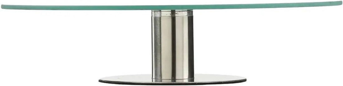 Rotating Cake Stand With Base | Glass/Stainless Steel | Ø 30cm